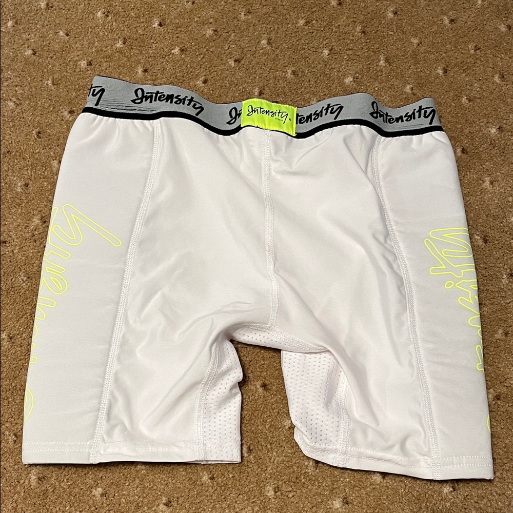Intensity Kids White and Yellow sliding shorts